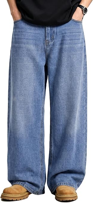 Pantalones de mezclilla holgados