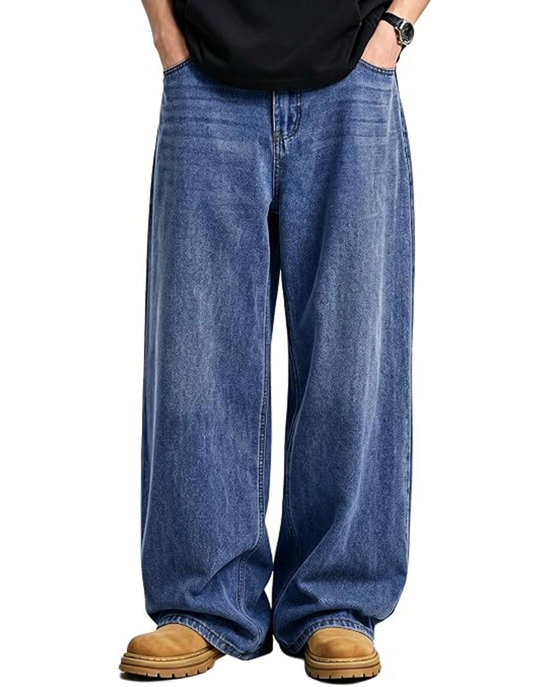 Pantalones de mezclilla holgados