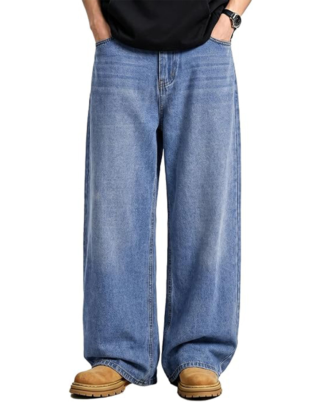 Pantalones de mezclilla holgados