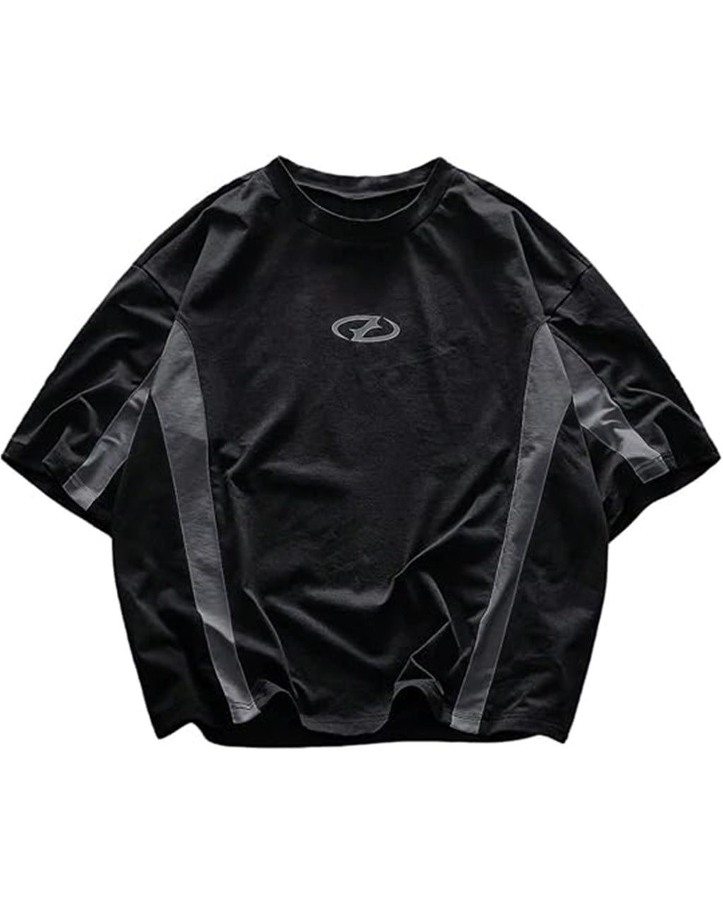 Camiseta Holgada Negro y Gris