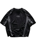 Camiseta Holgada Negro y Gris