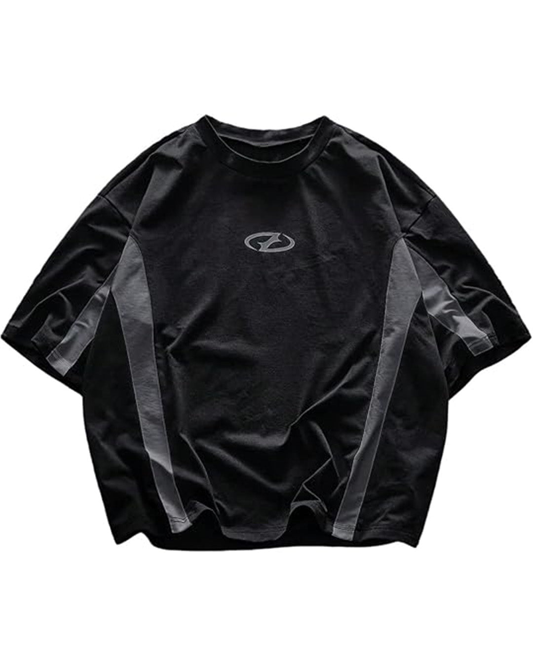 Camiseta Holgada Negro y Gris