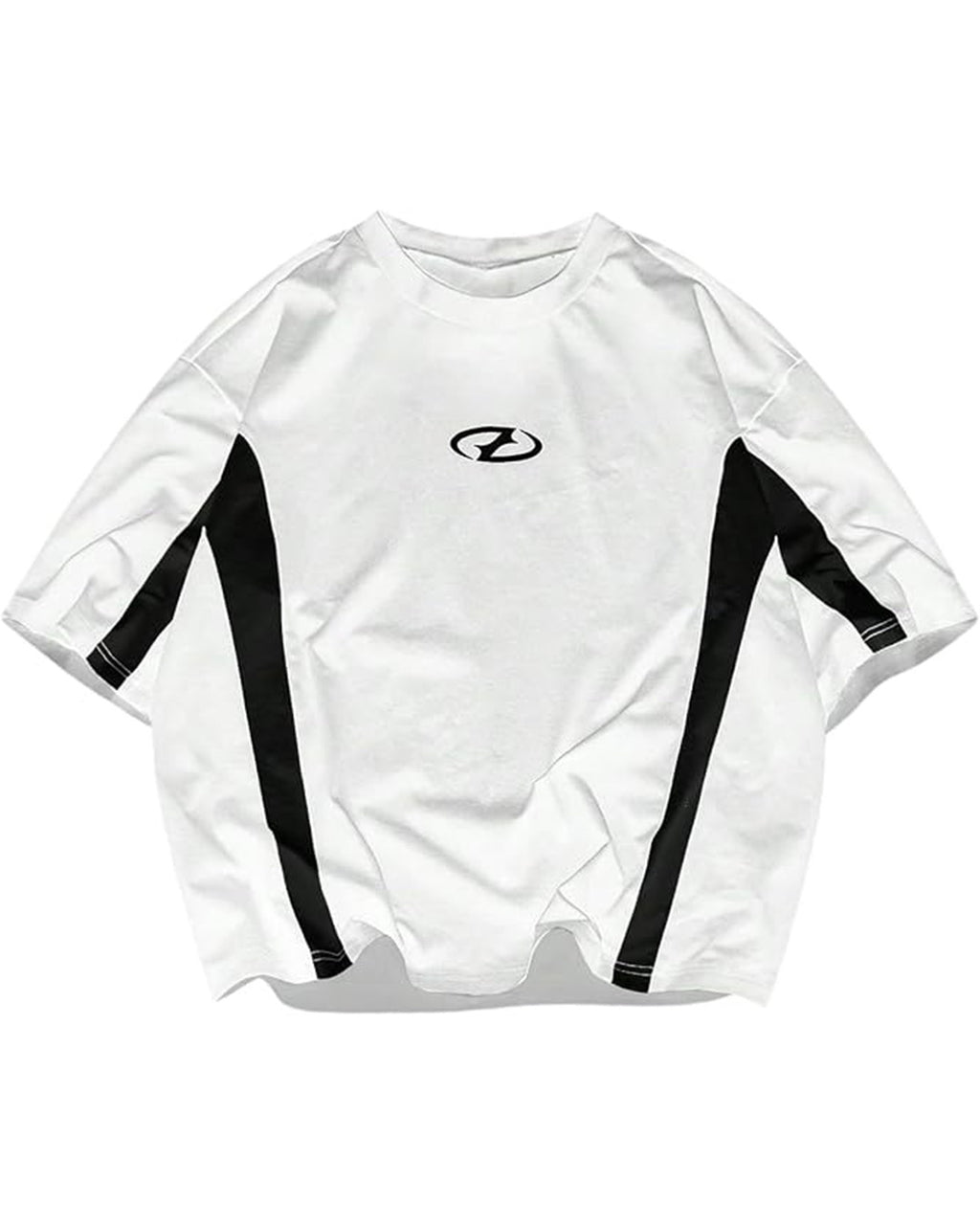 Camiseta Holgada Blanco y Negro