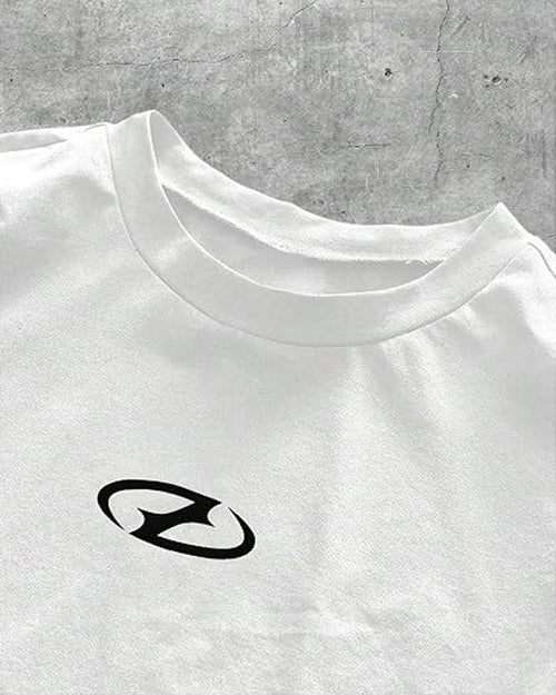 Camiseta Holgada Blanco y Negro