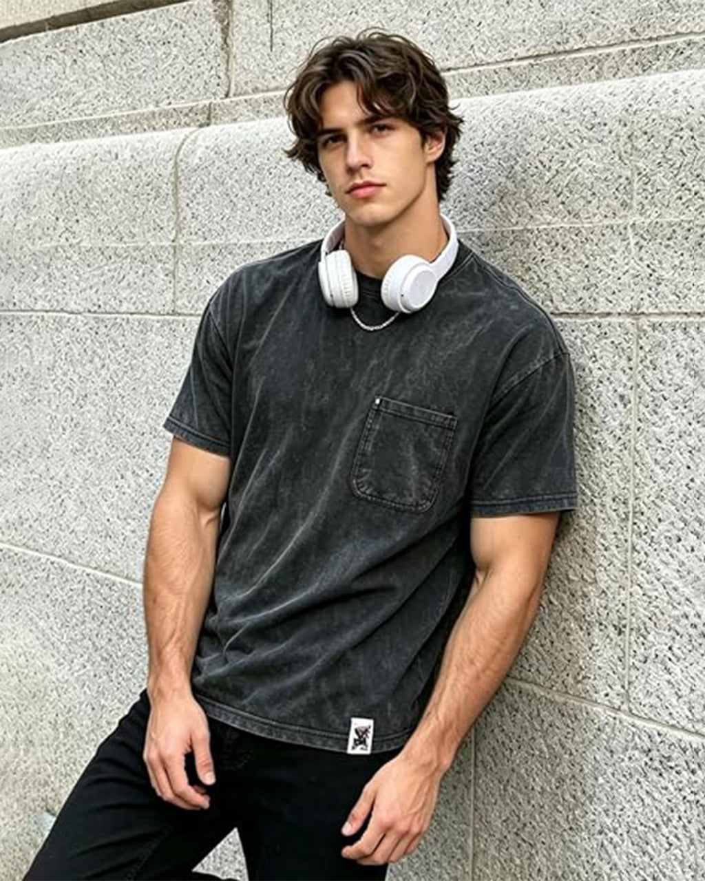Camiseta Vintage Negra