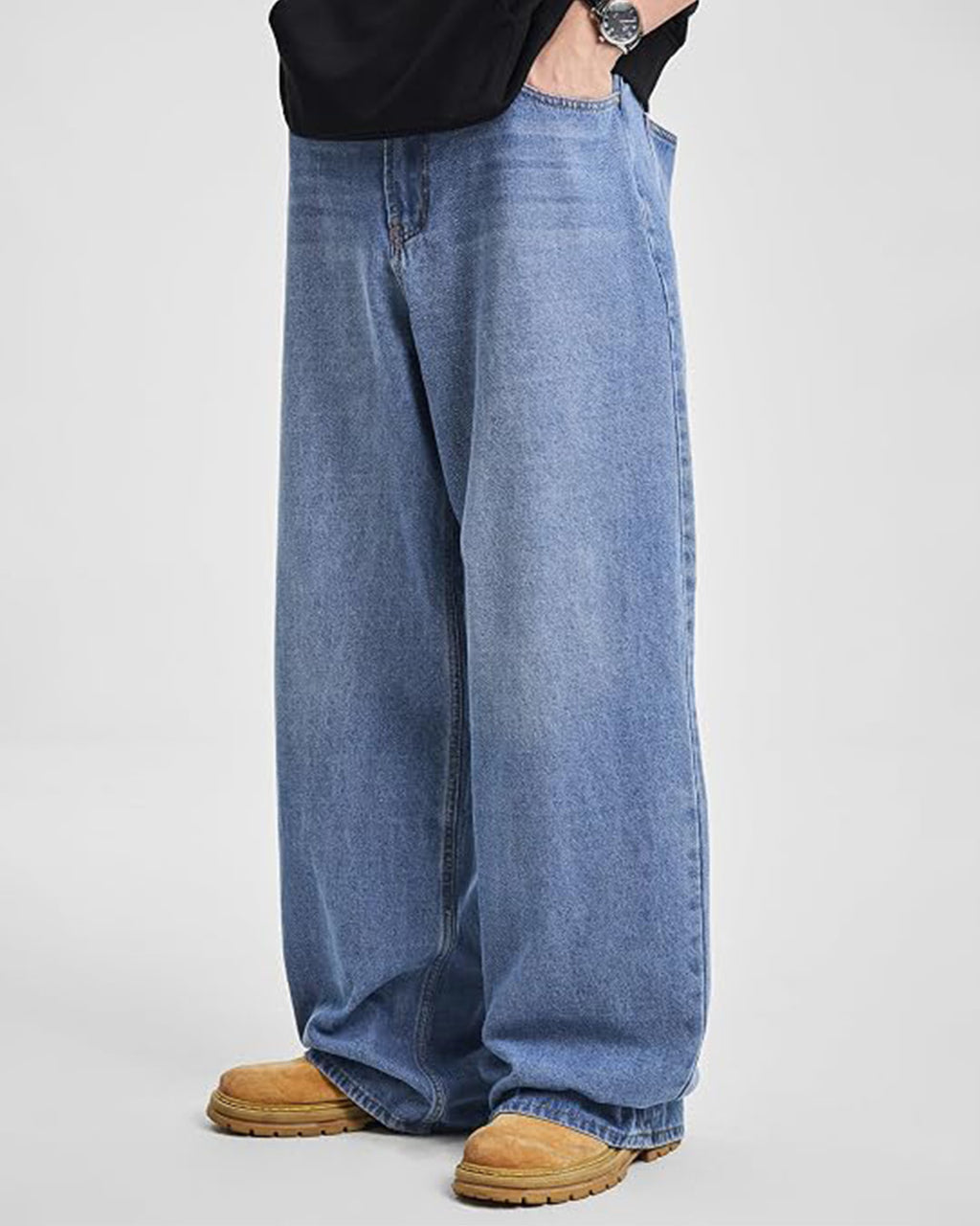 Pantalones de mezclilla holgados