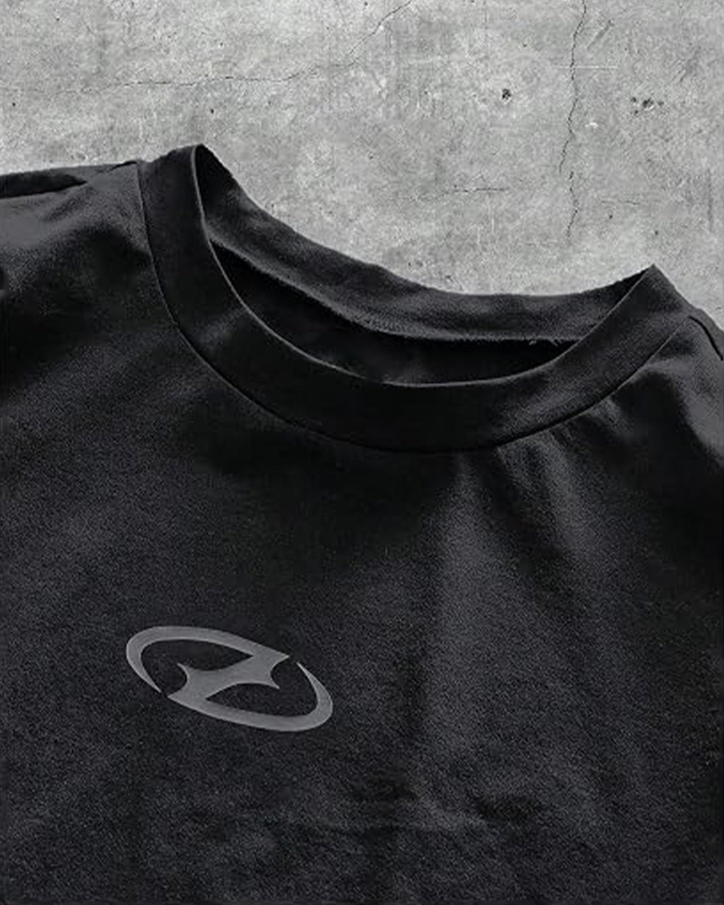 Camiseta Holgada Negro y Gris