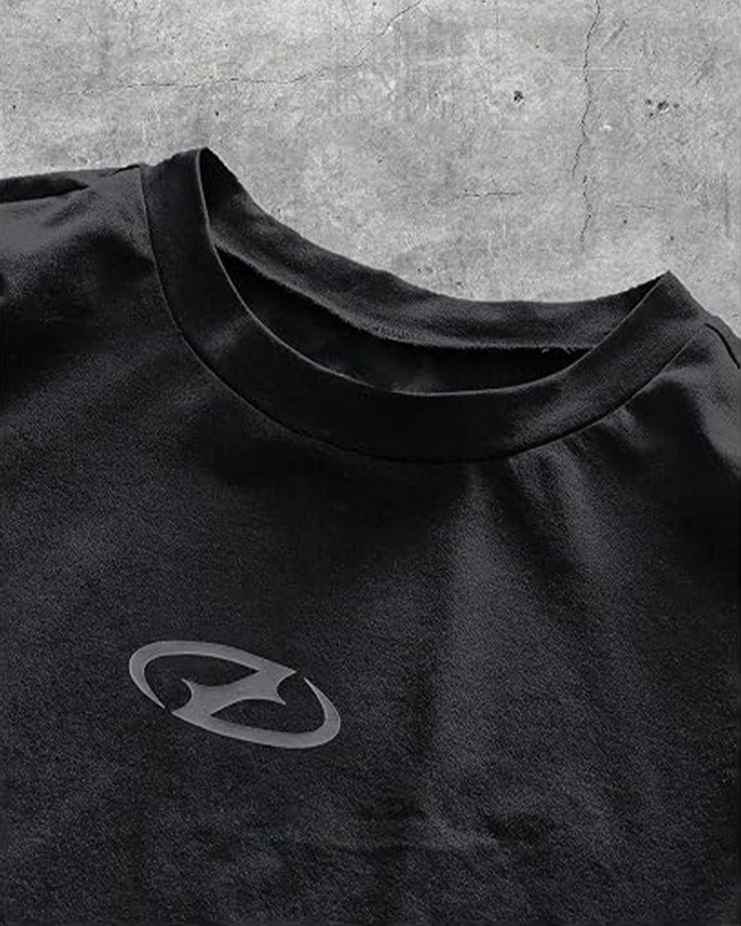 Camiseta Holgada Negro y Gris