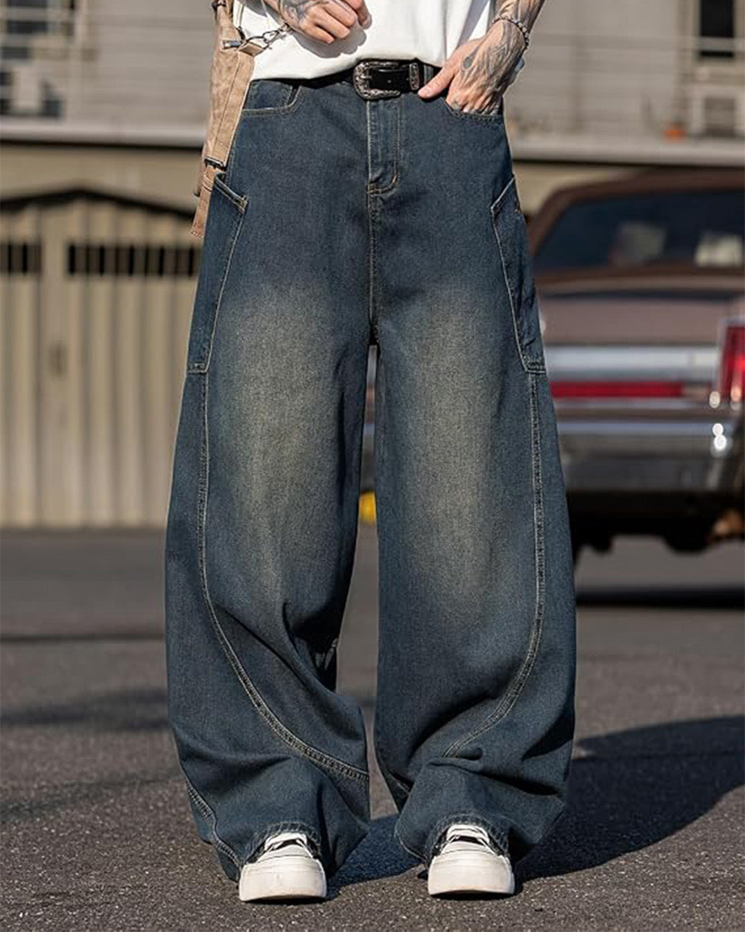Pantalón Y2K Retro Azul