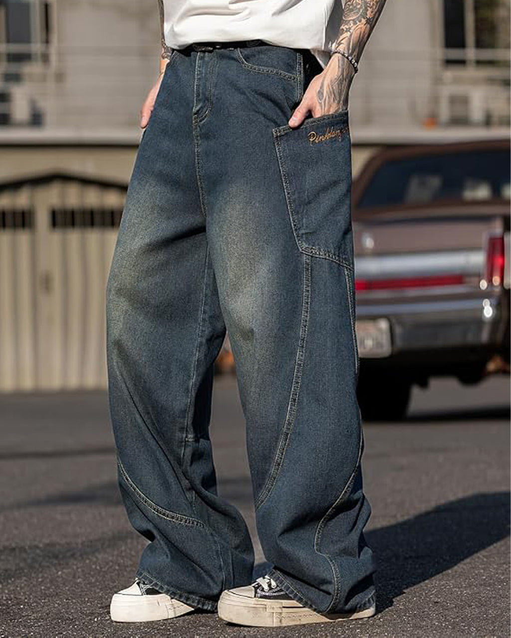 Pantalón Y2K Retro Azul