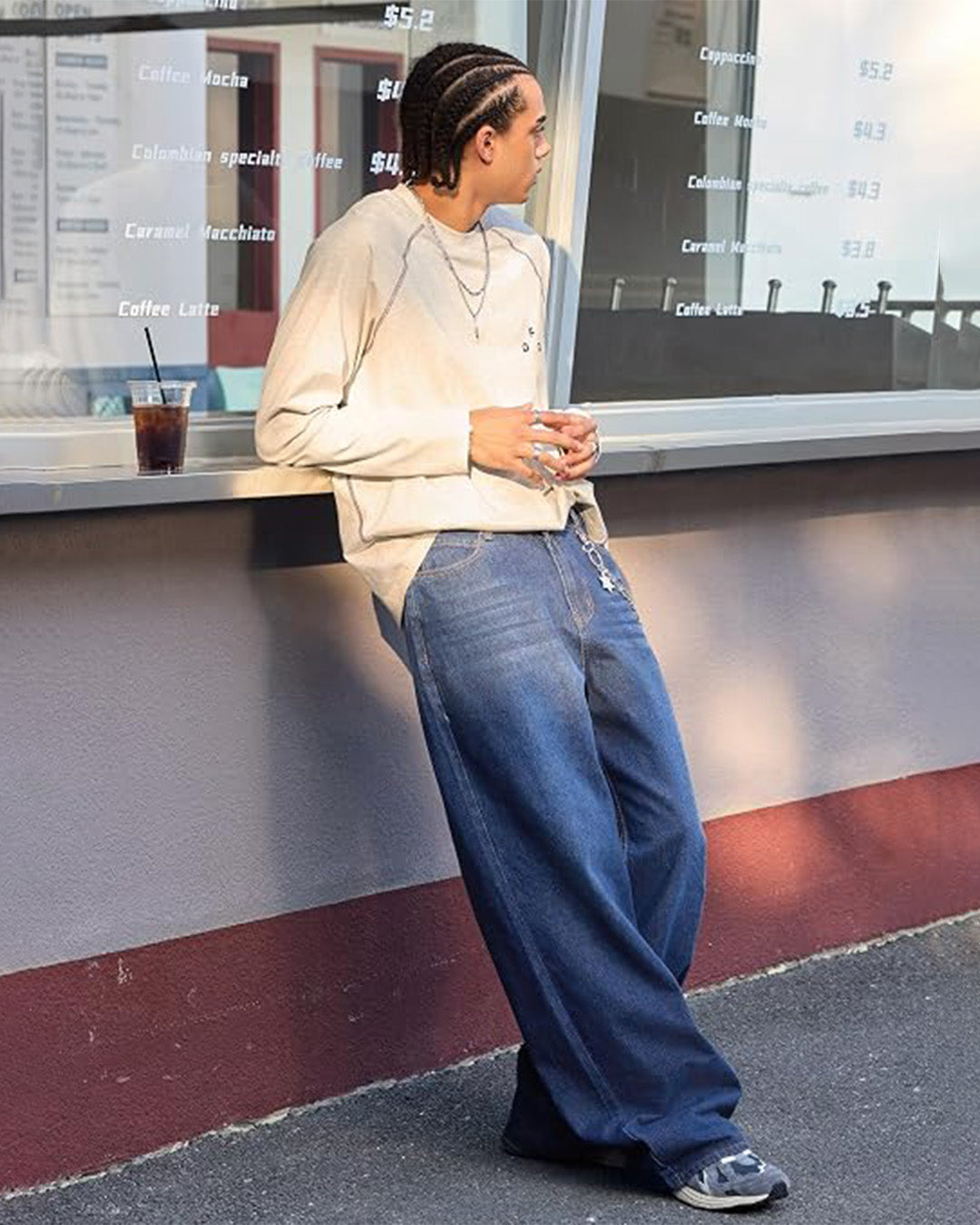 Pantalones de mezclilla holgados