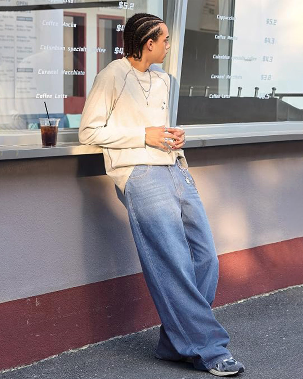Pantalones de mezclilla holgados