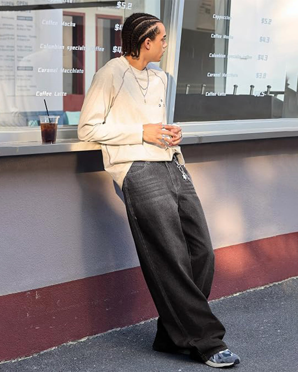Pantalones de mezclilla holgados