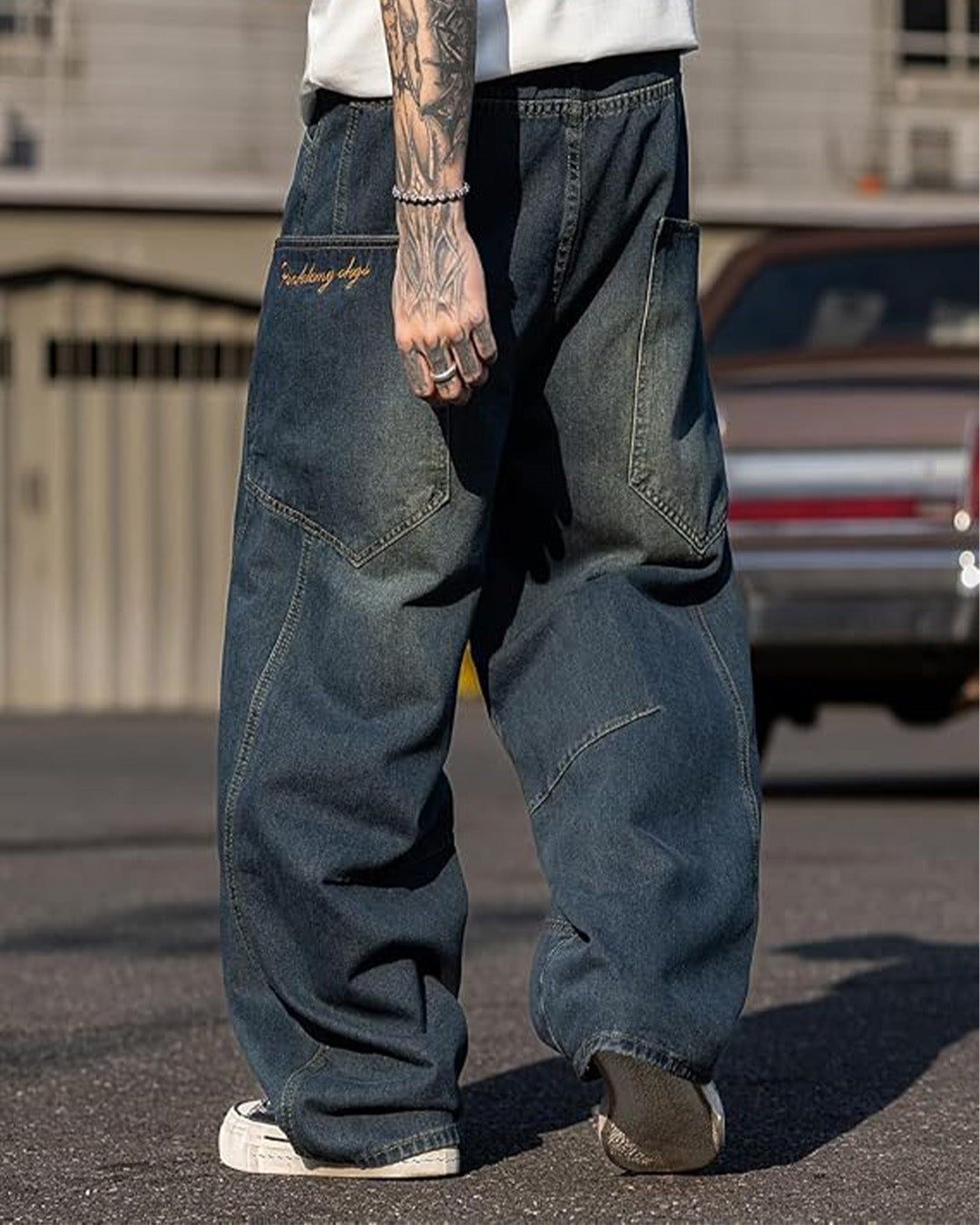 Pantalón Y2K Retro Azul