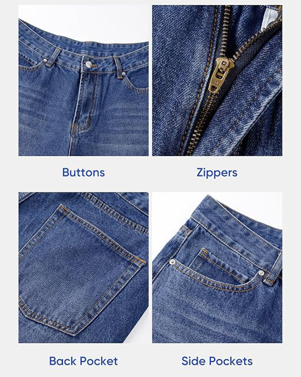 Pantalones de mezclilla holgados