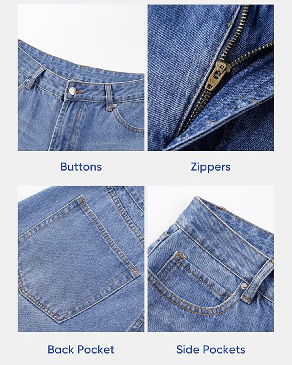 Pantalones de mezclilla holgados